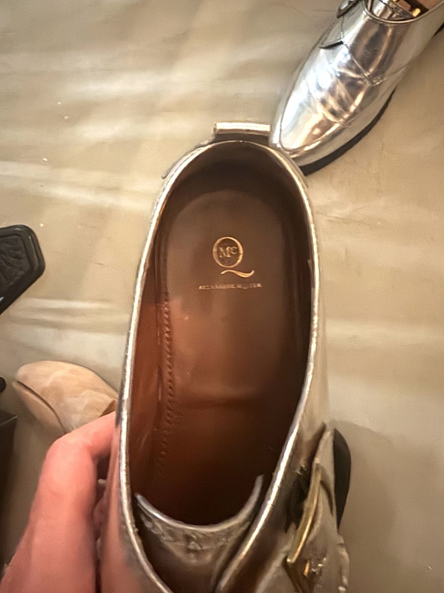 Alexander Mcqueen Scarpe da uomo: Vintage Alexander McQueen Silver Monkstrap Size 41 – Usato da Zürich venduto da eda_b878 1