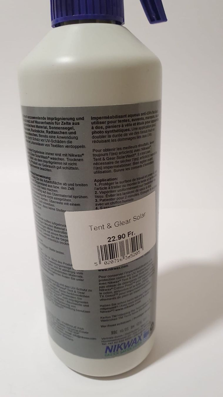 Zelte: Tent Gear Solarproof Zeltimprägniermittel – Neu und originalverpackt aus Genève von Pandi_Panda 2