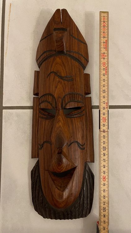 Afrikanische Holz Maske Handgeschnitzt | Kaufen auf Ricardo