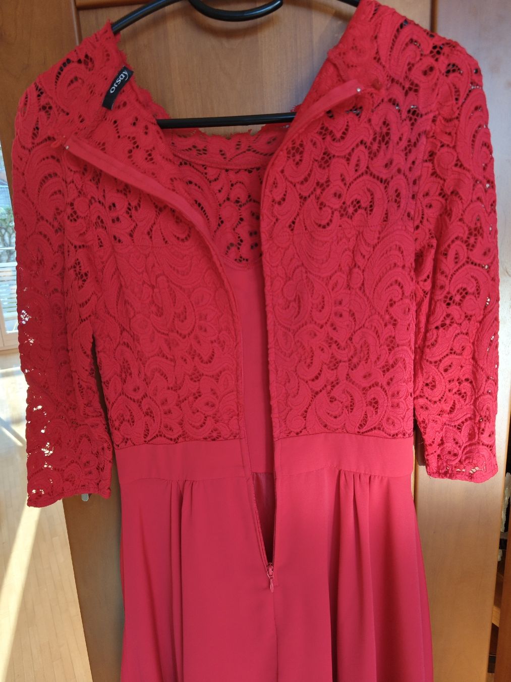 Orsay Vestiti: Orsay Kleid mit Spitze rot Gr. 34 festlich, elegant – Nuovo (secondo la descrizione) da Wädenswil venduto da coconut1289 2