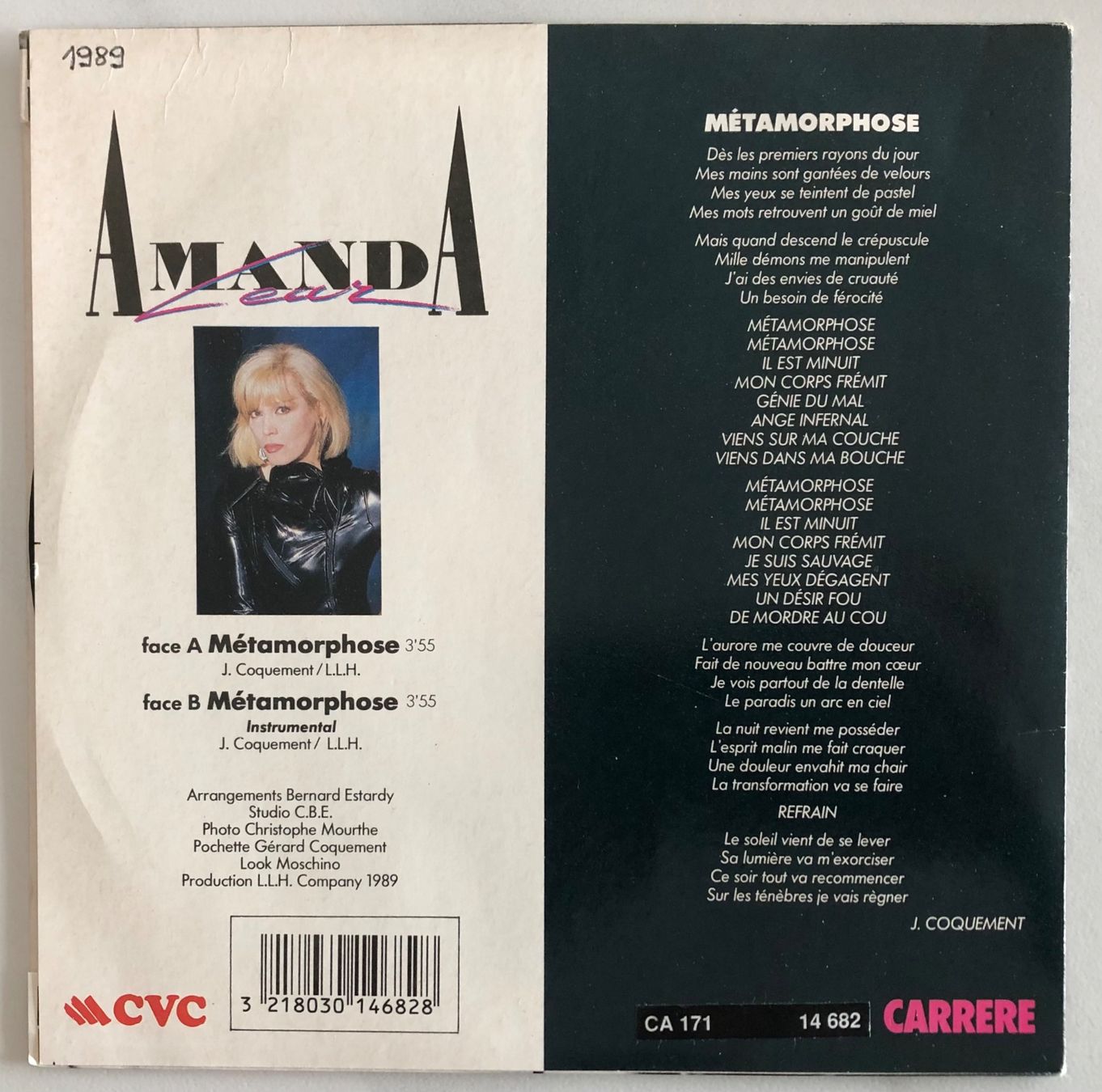 Schallplatten: AMANDA LEAR - MÉTAMORPHOSE – Gebraucht aus Poliez-Pittet von Newtown-Records 1
