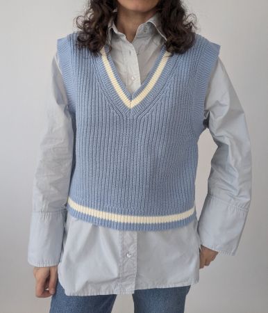 H&M Strickweste / Pullunder, Grösse M, hellblau