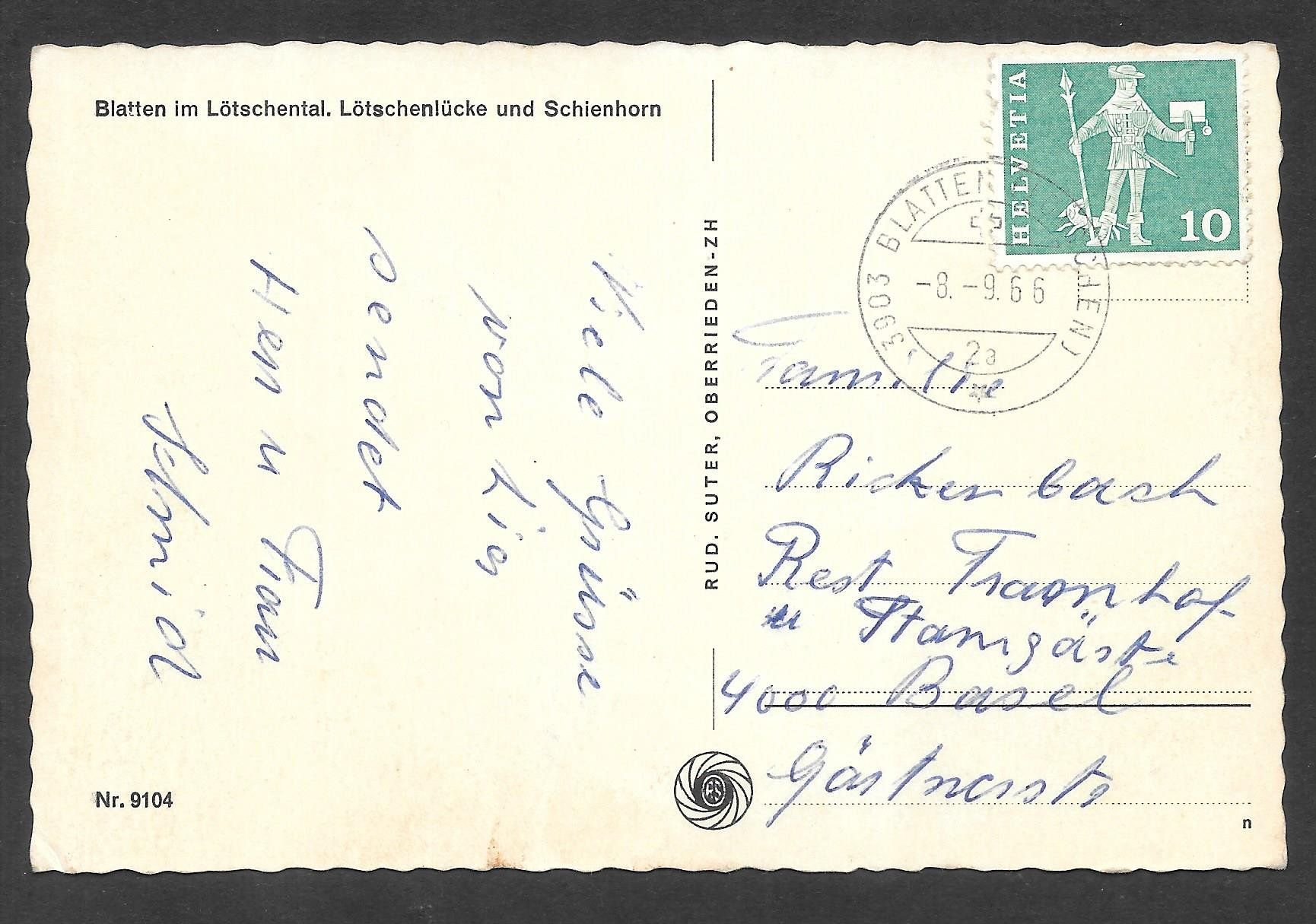 Cartoline postali: Blatten im Lötschenthal Dorfansicht – Usato da Olten venduto da clotaldi 1