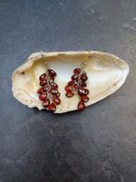 boucles d'oreilles argent et grenats
