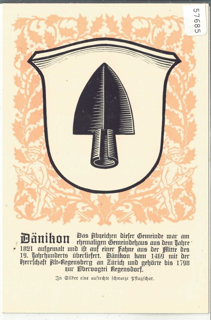 Ansichtskarten: Dänikon - Gemeindewappen – Gebraucht aus Ettingen von Kartenplanet