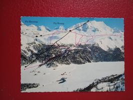 Silvaplana Graubünden Vogelschau mit Skigebiet