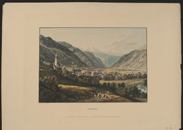 Brig altkolorierte Aquatinta von Luttringhausen 1829 selten