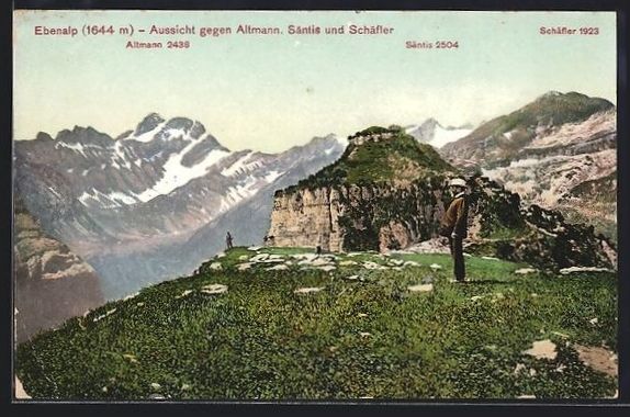 Ansichtskarten: Ebenalp, Panorama mit Altmann, Säntis u – Gebraucht aus Berlin von bartko-reher