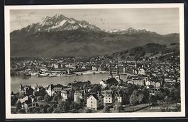 AK Luzern, Luzern und Pilatus, 1930