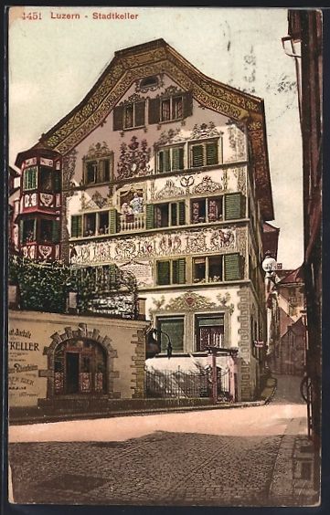 Cartoline postali: AK Luzern, Restaurant Stadtkeller – Usato da Berlin venduto da bartko-reher