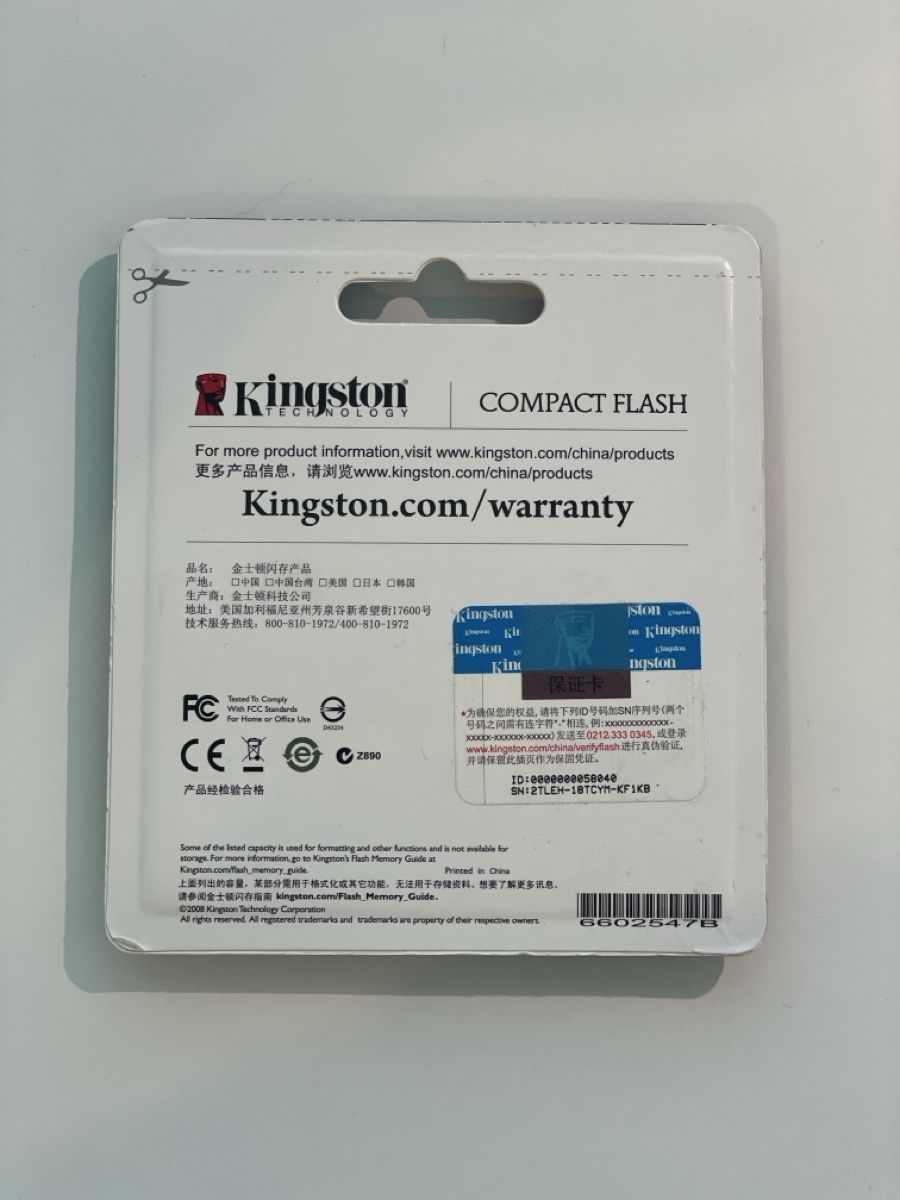 Kingston Schede di memoria: Compact Flash Speicherkarte – Nuovo e nell'imballaggio originale da Zollikerberg venduto da Turatzbude 1