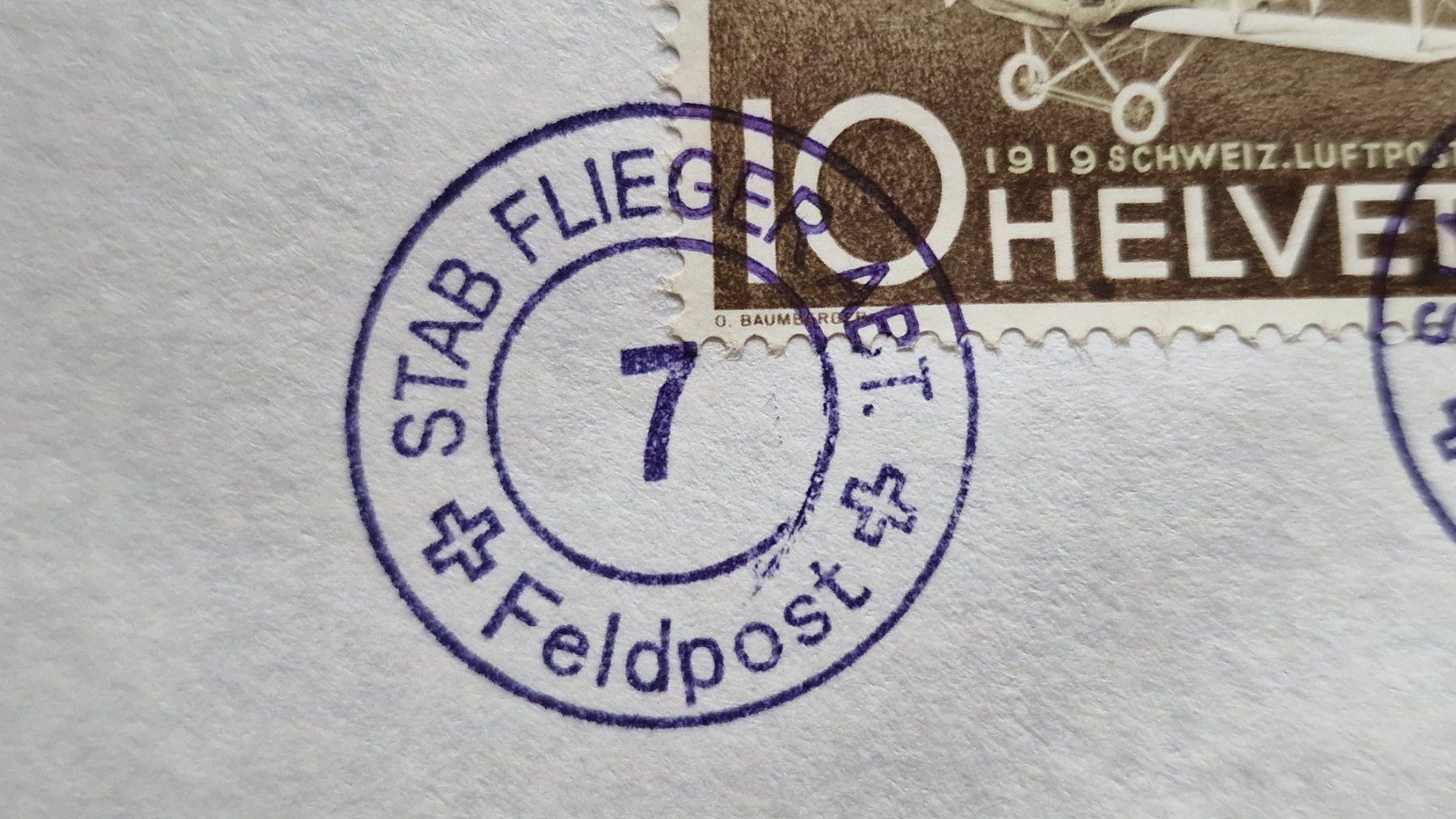 Tutti i francobolli: Feldpost STAB FLIEGER ABT 7 - cleaner Brief – Usato da Aesch LU venduto da briefmarken.uray 1