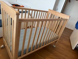 Beistellbett/Kinderbett aus Holz, Top Zustand