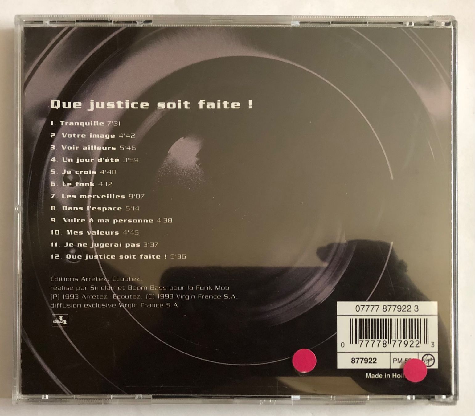 CDs: SINCLAIR - QUE JUSTICE SOIT FAITE ! – Gebraucht aus Poliez-Pittet von Newtown-Records 1