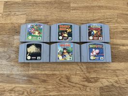 N64 Spiele-Set 6 Stk: Mario 64, Zelda OoT, DK64, u.a.