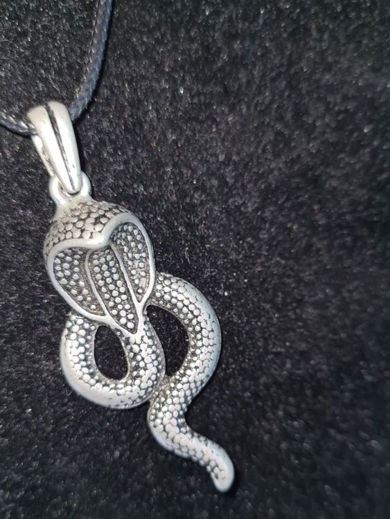 Vintage Zama King Snake Kobra Halskette, Schlangenkette MAN 1
