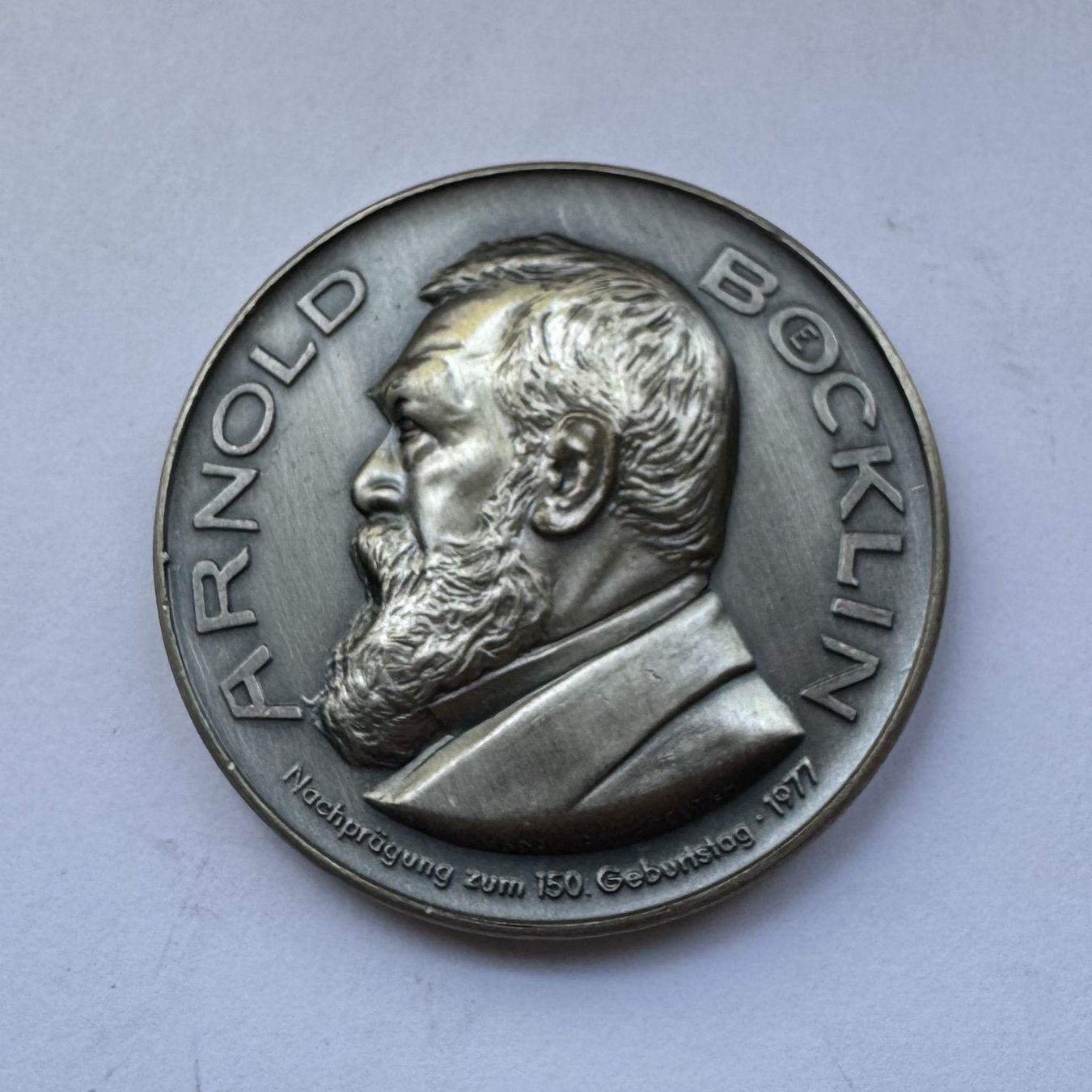 Medaglie: 1977 Medaille Arnold Böcklin versilbert unz – Nuovo (secondo la descrizione) da Unterbäch VS venduto da Wallis3944