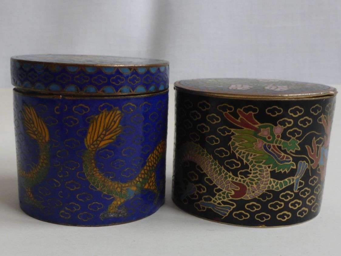 Tutte le decorazioni: Chinesische Schmuckdösli  Drache emailiert Cloisonne – Usato da Zürich venduto da leia12 3