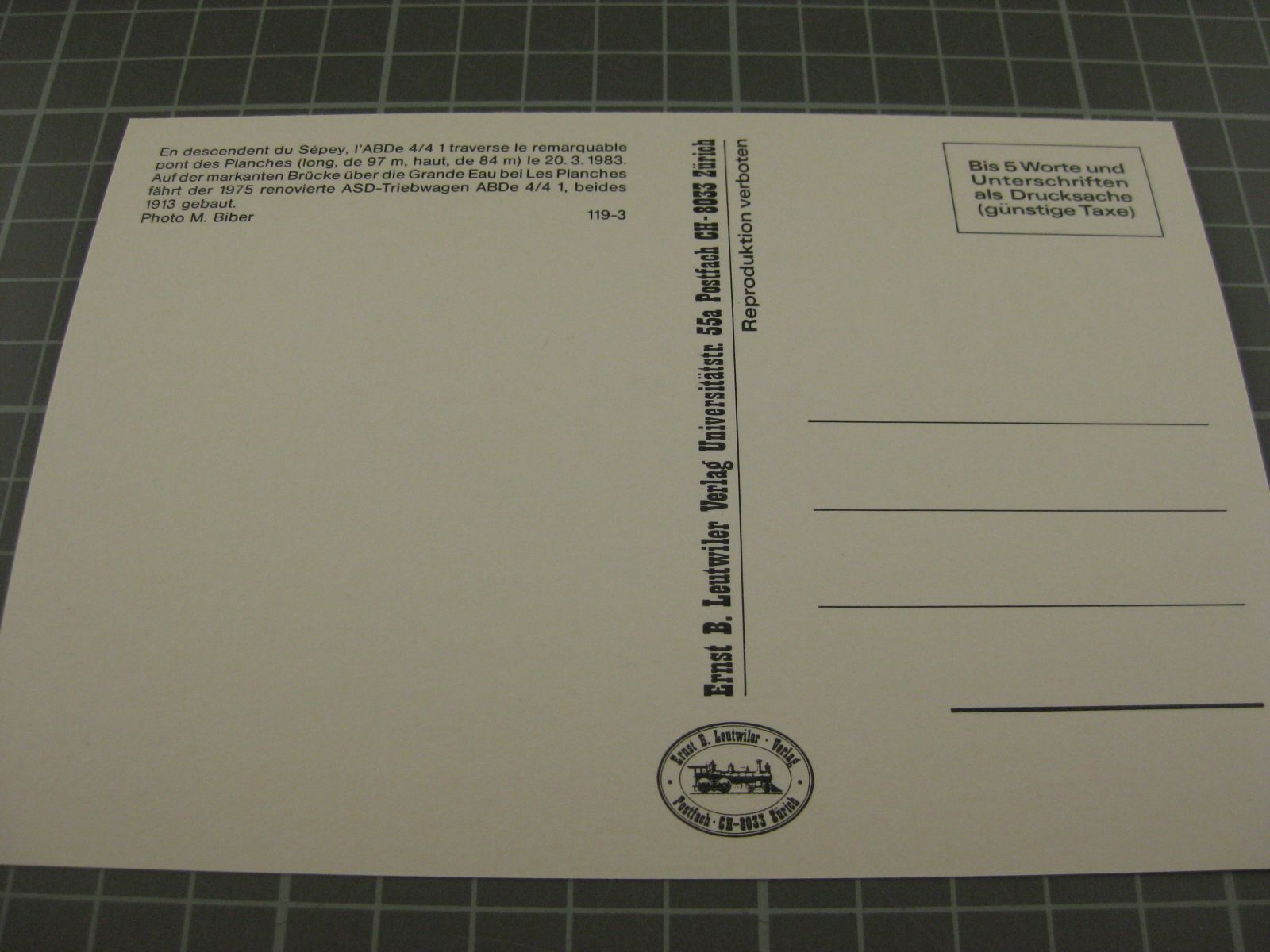 Cartoline postali: AK Les Planches mit Zug  – Nuovo (secondo la descrizione) da Malters venduto da Marosko 1
