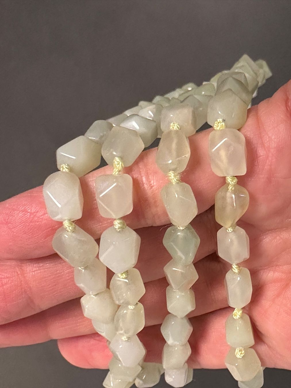 Catenine: Wunderschöne Jade Kette, hellgrün, Sommer Accessoire! – Usato da Hochwald venduto da M-M-S 4