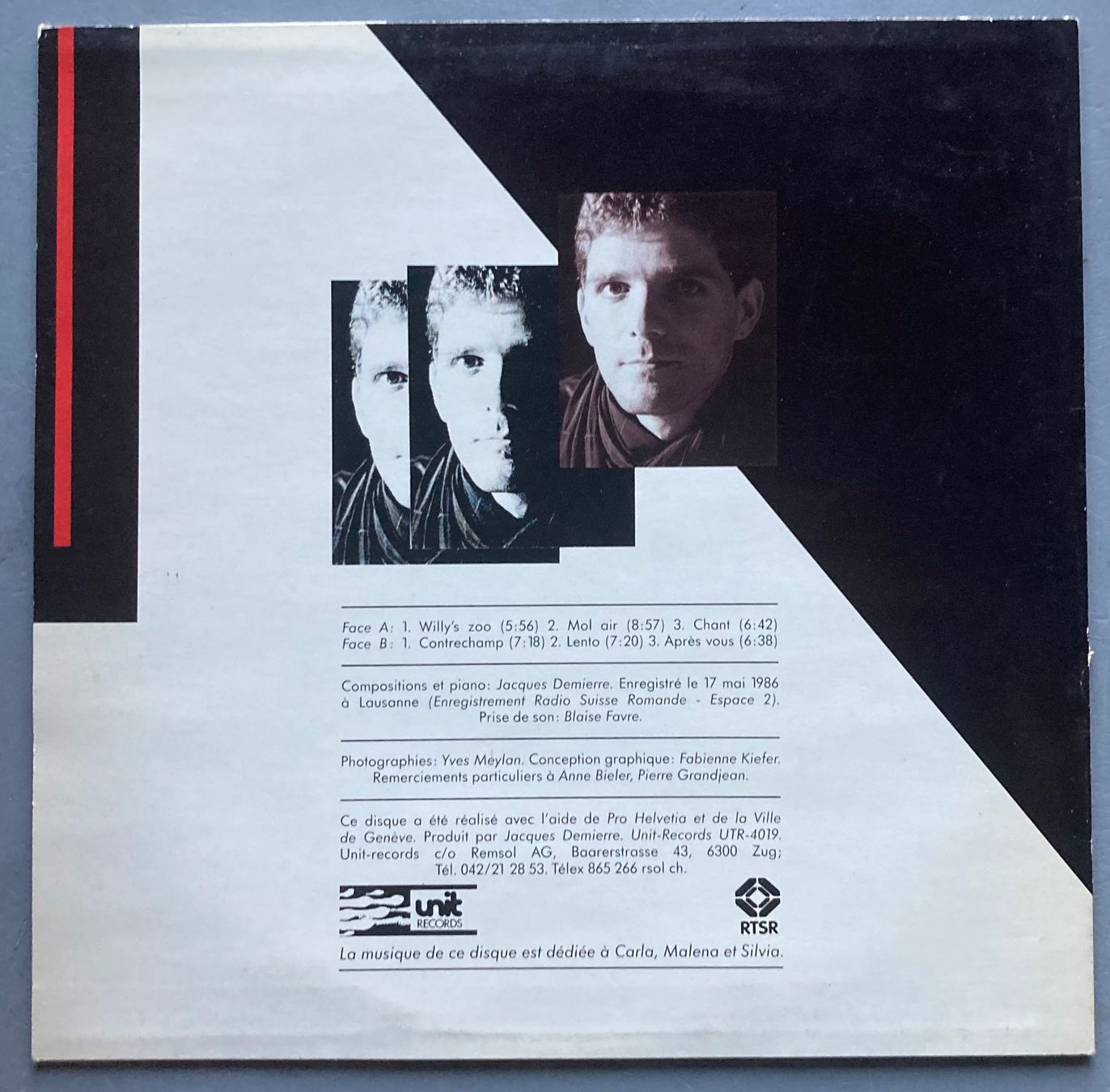 Schallplatten: JACQUES DEMIERRE - ASSEMBLANCE – Gebraucht aus Poliez-Pittet von Newtown-Records 1
