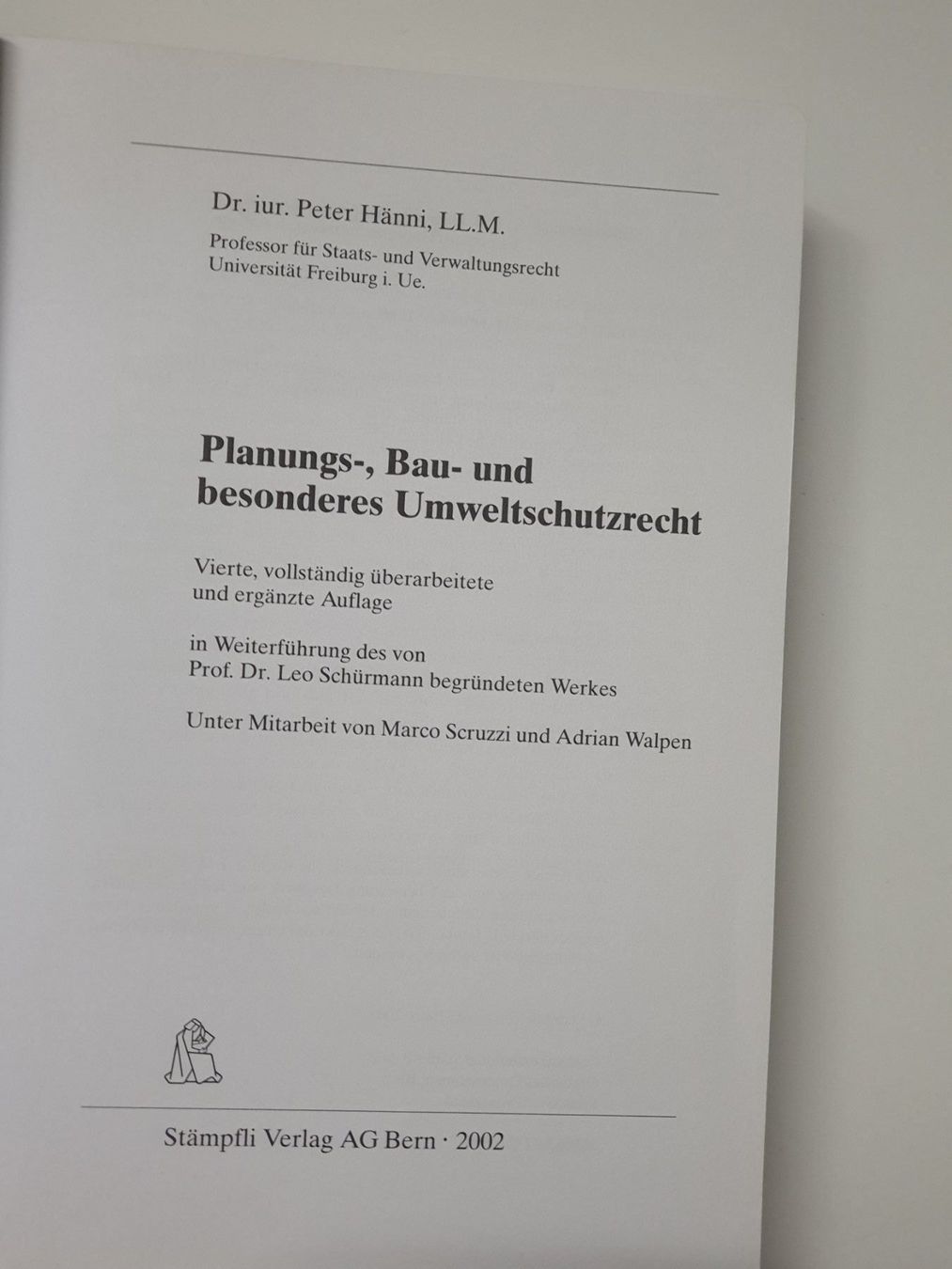Bücher: Planungs Bau Umweltschutzrecht – Gebraucht aus Oberdorf BL von BaldenEagle 2