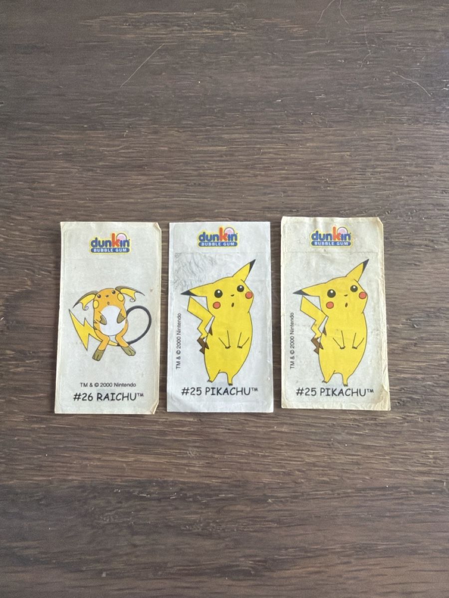 Pokémon Cartes à collectionner: Pokemon Dunkin Bubble Gum Raichu & Pikachu 2x – D'occasion à Binz par leo_bzh5