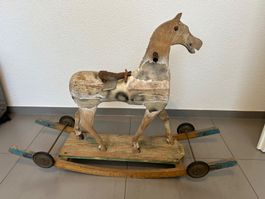 Schaukelpferd, Karusellpferd, Holzpferd, antik, Vintage