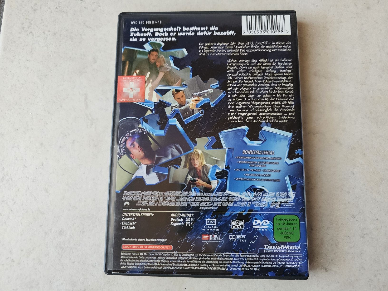 Tutti i DVDs: Paycheck  -  Die Abrechnung – Usato da Schneisingen venduto da backstore24 1