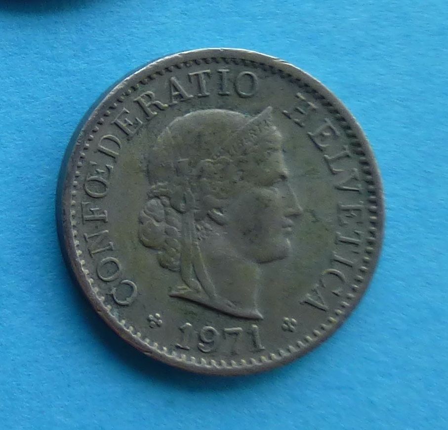 Tutti le monete: 5 Rappen 1971 – Usato da Niederglatt ZH venduto da Viktor1949 1
