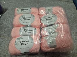 Fiber Bamboo Silk Garn, 8x 50g, grün