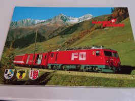 Postkarte FO Schnellzug HGe 4/4" 102 Glacier Express RhB,BVZ