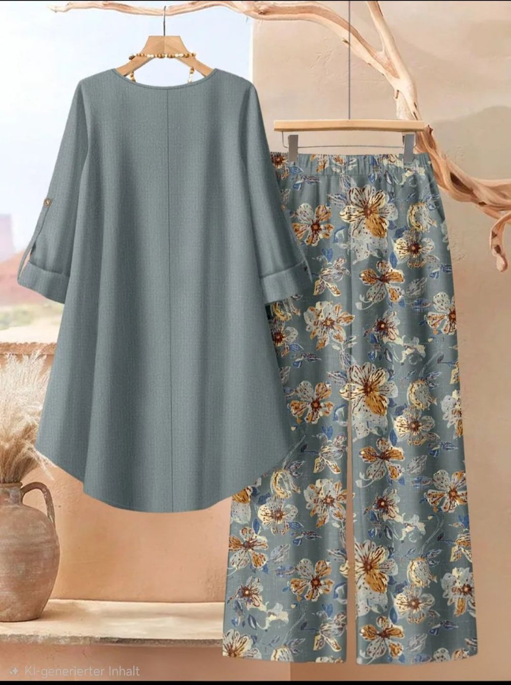 Completi & Tailleur: 2 Teiler Damen Set Farbe Grau/Blau – Usato da Niederbipp venduto da Trude04 1