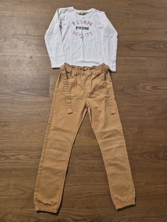 Set: Mädchen T-Shirt Garcia , Hose Okaidi, Grösse 140 Top!
