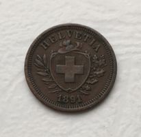 1891 1 Rappen unz