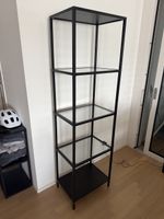 IKEA VITTSJÖ Regal 51x36x175 cm – Schwarz/Glas
