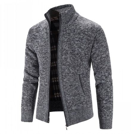 XL Herren Strickjacke Strickpullover mit Reisverschluss