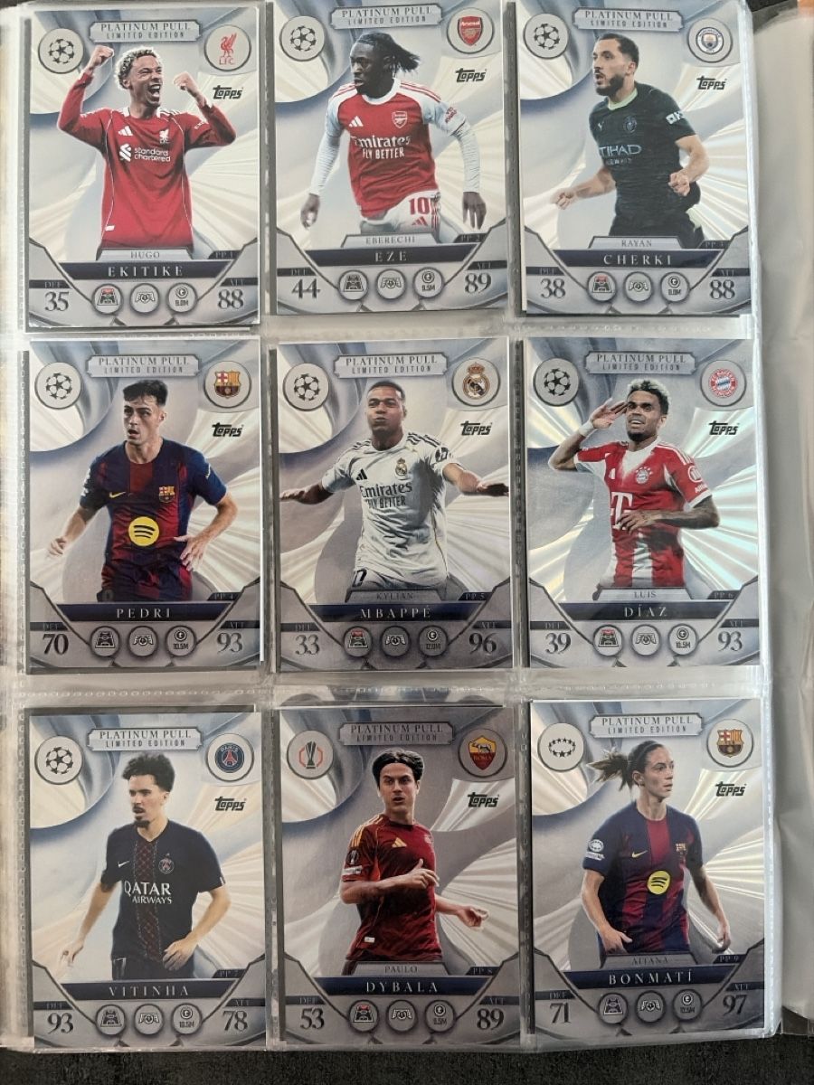 Topps Cartes à collectionner: Topps Platinum Pull - Limited Edition Set 9Stück – Neuf (Voir description) à Laupersdorf par JasperQuin