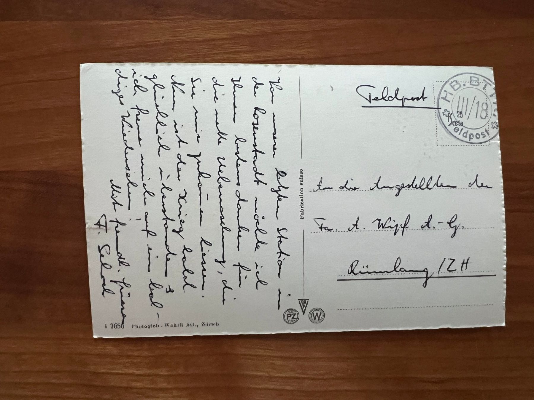 Ansichtskarten: Ansichtskarten Rapperswil ca. 1955 Feldpost (M638) – Gebraucht aus Hinwil von Sidi4 1