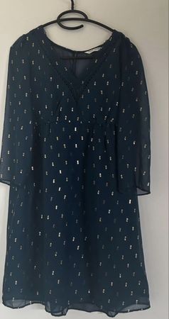 Robe NafNaf taille 38 bleu pétrole