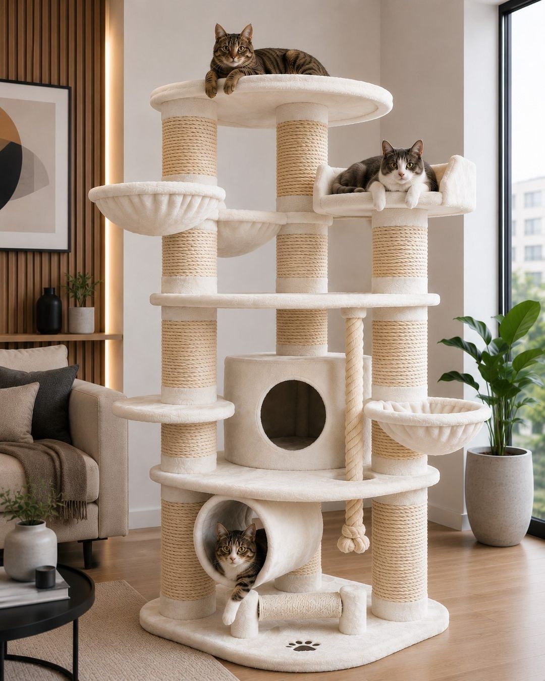 Katzenbaum - Kratzbaum: KATZENBAUM Noblesse, weiss – Neu und originalverpackt aus Eschenbach LU von PETHOMES_AG