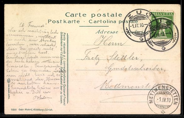 Cartoline postali: AK Zug, Kolinplatz – Usato da Berlin venduto da bartko-reher 1