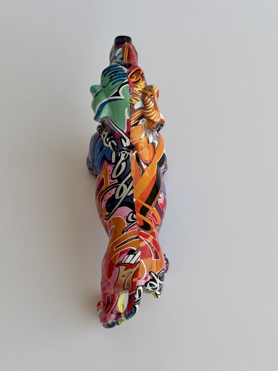 Statuette: Figurine chien Teckel multicolore pop art – Usato da Genève venduto da mar_nd6c 5