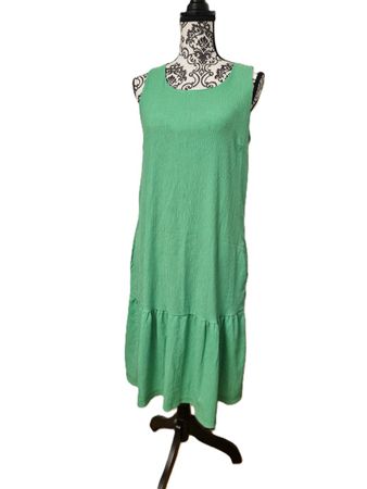 Sommerkleid grün Gr. S/M luftig bequem mit Taschen 👗🌻☀️