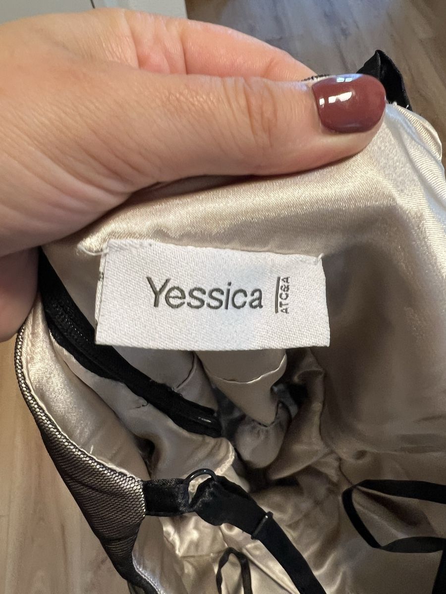 C&A Vestiti: Cocktailkleid, Beige/Schwarz, Grösse 36 – Usato da Bad Zurzach venduto da Heugumper7 3