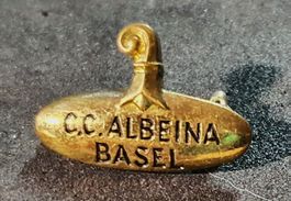 Y990 - Alte Brosche Curling C.C. Albeina Basel