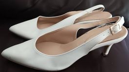 Damen Leder Sandalen weiss gr.38