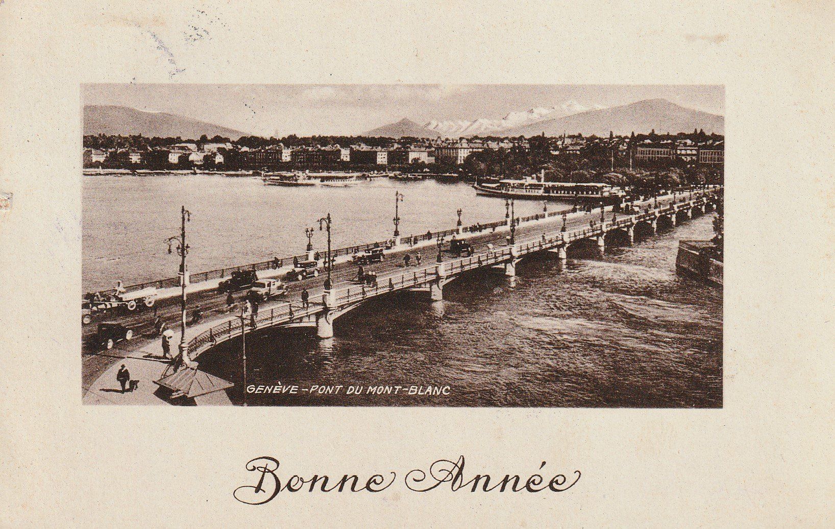 Ansichtskarten: AK Genève gel. 31.12.1934 – Gebraucht aus Fribourg von schnalla92