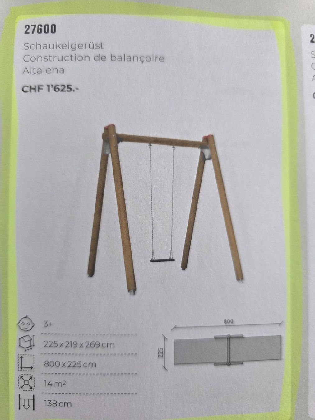 Altre altalene da giardino: Schaukel – Usato da Chur venduto da beni048