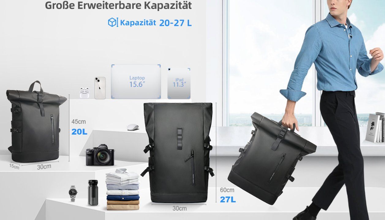 Zaini: Rolltop Extendo Rucksack – Nuovo e nell'imballaggio originale da Geneve venduto da Titi2008 2